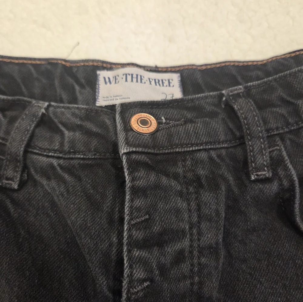 We The Free High-Rise Wide-Leg Jeans in Black - Picture 4 of 10